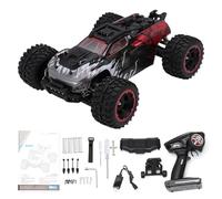 CHICIRIS 1/10 Scale RC Off-Road Truck, 4WD 33 KM/H High Speed Remote Control Car, with Lights, 2.4GHz RC Vehicle for Rough Terrain (Red White)