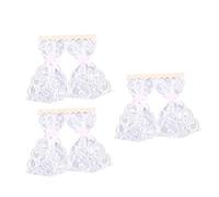 CHICIRIS 1/12 Dollhouse Lace Curtain, Vintage Curtains for Dollhouse,Coordinated 3-Pack Light-weight Miniature Lace Window Shades with Retro Patterns, for Enhancing Scenes or