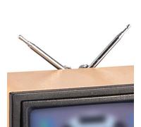 CHICIRIS 1:12 Scale Mini Retro TV, 5.1cm Vintage Plastic Model (Orange)