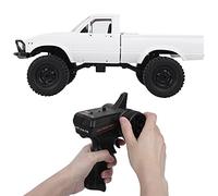 CHICIRIS 1/16 Scale Powerful Four Wheel RC Crawler Car for Sand Rock Mountain Roads Travel - 2.4G Remote Control Car for Adults and Kids - White Plastic Toy Parts Kit
