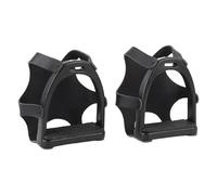 CHICIRIS 1 Pair Anti-Slip Rubber Resin Horse Riding Stirrups with Safety Net Cover for Secure Riding Experience Reinforced Structure Lightweight Durable