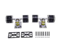 CHICIRIS 1 Pair Skateboard Trucks and Wheels PU Longboard 3.2 Inch Trucks Wheels Combo Set for Cruiser Aluminum Alloy 55x45mm (Black)