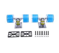 CHICIRIS 1 Pair Skateboard Trucks and Wheels PU Longboard 3.2 Inch Trucks Wheels Combo Set for Cruiser Aluminum Alloy 55x45mm (Blue)