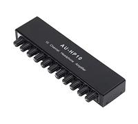 CHICIRIS 10 Channel Stereo Headphone Amplifier High Power Independent Control for Meetings, Studios, 1 Input 10 Output Audio Splitter Aluminum Alloy