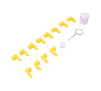 CHICIRIS 10 Sets Corn Building Blocks, Plastic DIY Puzzle Keychain for Kids and Adults, Fun Educational Toy Improves Creativity and Logic Skills, for On-the-Go Activities