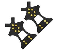 CHICIRIS 10 Studs Ice Snow Traction Cleats Crampons Shoe Spikes Covers, with TPE Soft Rubber for Ice Fishing Mountaineering (10-tooth crampon anti-slip shoe cover [L size])