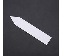 CHICIRIS 100 Pcs Plastic Plant Seed Labels, Nursery Garden Stake Tags Reusable, with Common Pens for Marking Seed Trays Pots Plants (White)