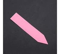 CHICIRIS 100 Pcs Plastic Plant Seed Labels, Nursery Garden Stake Tags Reusable, with Common Pens for Marking Seed Trays Pots Plants (Pink)