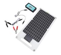 CHICIRIS 100A Solar Charge Controller with 50W Monocrystalline Silicon Panel Double USB Outputs for RVs and Security Cameras