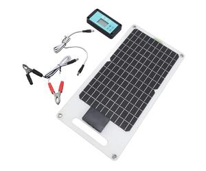 CHICIRIS 100A Solar Charge Controller with 50W Monocrystalline Silicon Panel Double USB Outputs for RVs and Security Cameras
