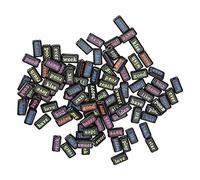 CHICIRIS 100Pcs Alphabet Beads Plastic Mixed Color Letter Pendants for DIY Jewelry Making Accessories 7x15mm