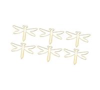 CHICIRIS 100Pcs Paper Clips, Cute Dragonfly Shaping Metal Office Supplies with Rustproof Plating Gold Surface, for Organizing Papers and Drawing in Office Home