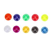 CHICIRIS 10pcs Guitar Effect Pedal Footswitch Toppers, Anti Slip PC Protective Stomp Caps for Enhanced Accuracy and Traction on Guitar Pedal Board (RPP-2 Mushroom Head Colorful)