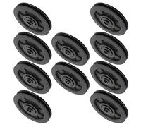 CHICIRIS 10Pcs Universal Nylon Bearing Pulley Wheel, Durable Wear Resistant with High Safety Performance, for Gym Fitness Equipment Garage Door Pulley Systems
