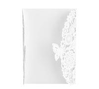 CHICIRIS 10Pcs Wedding Invitation Cards, European Style Carved Blank Inner Sheet for DIY, Elegant Business Party Invitations with Romantic Patterns (Type 2)