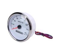 CHICIRIS 110mm 4 3/8 Inch Tachometer, 7 Color Backlight 8000 RPM Gauge with Hour Meter, for Car Truck Boat RV Tractor Generator (White Dial Silver Bezel CXA012)