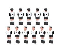 CHICIRIS 11Pcs Table Soccer Figures Replacements 11Pcs Foosball Players Table Football Men Elegant White Clothes Black Hair Tournament Style Resin Material with Easy Installation