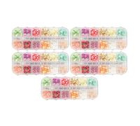 CHICIRIS 12 Types Nail Glitter Sequin Kit 5 Boxes Fruit Rubber Nail Art Glitter Slice, Odorless and Material, Friends/Family, Decorations for Festivals/Dance Recitals