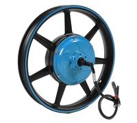 CHICIRIS 16 Inch Dual Hall Brushless Hub Motor, 48V 72V 800W 2000W High Power DC Disc Brake Motor with Overheat Overload Short Circuit Protection, for Electric Motorcycle Scooter (Blue)