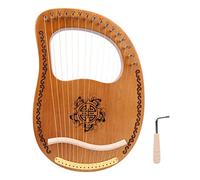 CHICIRIS 16 String Lyre Harp, Portable Mahogany Wood Lap Harp for Beginners, Solid Steel String Instrument with Tuning Key for Adults Kids Music Lovers