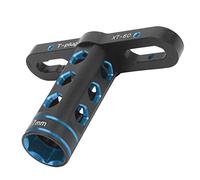 CHICIRIS 17mm/0.7in RC Hex Nut Socket Professional Maintenance Tool, Aluminium Alloy T Sleeve with Ergonomic Handle for 1/8 RC Off-Road Racing Car, Multi-Functional Application for Tire (Blue)