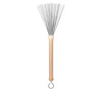 CHICIRIS 2 Pack Retractable Drum Brushes Steel Wire Brush for Jazz Snare Drum Set Beginner Students Lightweight Portable Percussion Practice Sticks (M02511 gold)