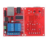 CHICIRIS 2 Way Relay Module, Industrial Grade Microcontroller with Absorbing Diode Circuit, Power and State Indicators, Configurable Via Network, for Remote Control and Automation