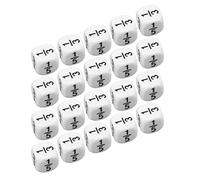 CHICIRIS 20 PCS 16mm Fraction Dice, Mathematical Arithmetic Teaching Tool with Engraved Numbers for Classroom and Early Childhood Education