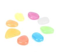 CHICIRIS 200Pcs Fluorescent Stones, Glowing Pebbles for Aquarium Garden Decor, with Non Plastic Resin, Colorful Luminous Rocks for Fish Tank Vase Pool