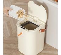 CHICIRIS 20L Sensor Trash Can with Touchless Design, Intelligent Garbage Disposal for Bathroom, Kitchen, Living Room, Durable ABS Material, Modern Look (Cream Color)