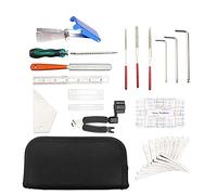 CHICIRIS 25Pcs Guitar Repair Tool Kit, Complete and Diverse for Acoustic and Electric Guitars, Basses, Banjos with DIY Files, String Cutter, Fingerboard Protector with Storage Bag