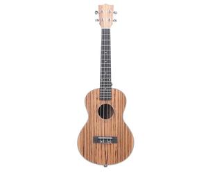 CHICIRIS 26 Inch Tenor Ukulele Zebra Wood Hawaiian Guitar with Tuner Bag Strap, Professional Acoustic 4 String Nylon Musical Instrument for Beginners Enthusiasts Gift