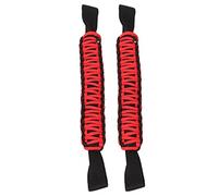 CHICIRIS 29.6cm Headrest Roll Bar Grab Handle, Nonslip Oxford Cloth Paracord Car Handle for SUV Truck ATV UTV RV (Black Red)