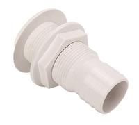 CHICIRIS 2in Through Hull Fitting, Polypropylene Thru Hull Drain Straight Connector with Cam Design, 50mm Inner Beam Mount, Rotational Torsion for Boats Yachts RVs Campers Trucks
