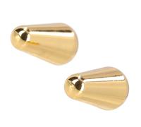 CHICIRIS 2PCS Guitar Pickup Switch Caps 3 Way 5 Way Toggle Switch Knob Tip Replacement for ST TL Style Electric Guitars with Brass Shell PP Plastic Core (Golden)