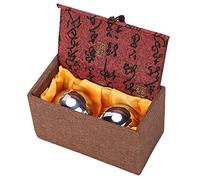 CHICIRIS 2Pcs Hand Steel Ball, Solid 304 Stainless Steel Exercise Fitness Massage Tool, with Smooth Shiny Surface for Strength Training and Health Massage