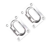 CHICIRIS 2Pcs Stainless Steel Pull Handle 316 Polished Boat Flush Pull Handle 3 X 2.2in Easy Grip Flush Mount for Marine Boat Ship Yacht Lift