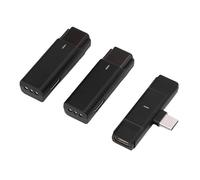 CHICIRIS 2PCS Wireless Lapel Microphone, Clear Sound Pickup, Long Battery Life, 100M Range, Compatible with Phones Cameras Computer, Connection, Evasion Function, for Interviewing,