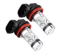 CHICIRIS 2x H8 H11 LED Car Fog Lights, 100W 8000K Ice Blue 1000LM High Brightness 360 Degree Beam, with Plug and Play Installation, for Car Driving Fog Lights Only