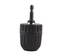 CHICIRIS 3/8-24UNF Keyless Drill Chuck Hex Shank for Peacemaker Drill 0.8-10mm Chuck-in Range with 1/4" Hex Extension Pole Durable Metal Plastic Construction