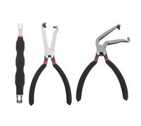 CHICIRIS 3 Piece Electrical Disconnect Pliers, Professional Automotive Connector Removal Tool Kit, for Car Truck SUV Repair Maintenance (Black)