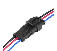 CHICIRIS 3 Pin Electrical Connector, 10cm Wire Auto Plug | Sealed Male/female Kit, 2.5mm Wire, High Strength Plastic Housing, for Car Truck Marine Boat Scooter
