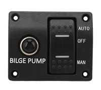 CHICIRIS 3 Way Bilge Pump Switch Panel Built In 15A Circuit Breaker for Yacht Accessory, Easy Installation, Protects Motor, Universal Fit for Boat