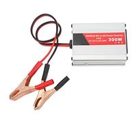CHICIRIS 300W Car, Modified Sine Wave DC 12V to AC Converter, Aluminum Alloy, USB 5V 2A, Multi Protection, for Camping Travel Road Trips Laptop Phone Lamp Use (Battery Clip Style)
