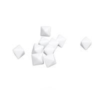 CHICIRIS 30pcs White Dice, Plastic DIY Board Game Dice with Flat Polished Surface for Teaching Math Games Craft Making