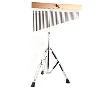 CHICIRIS 36 Tone Aluminum Alloy Wind Chime, Solid Wood Base Silver Color with Adjustable Tripod Stand for Chorus Music Enhancement