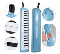 CHICIRIS 37 Keys Melodica Instrument, Premium Plastic Material, Easy to Operate, Versatile Use, Beginners and Adults with 2 Soft Blow Pipe 2 Blowing for Practice Sessions (Blue)