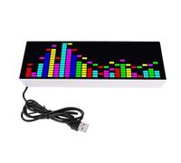 CHICIRIS 384 LED Colorful Music Spectrum Display, Voice Control Rhythm Light, Versatile Electronic Clock with 12 Display Modes, 7 Color Modes for Home Party Camping, 2 Time Styles, 3