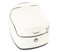 CHICIRIS 38L Motorcycle Top Box, ABS Motorcycle Trunk Case with Key Lock, Universal Fit for Most Motorcycles and Scooters (White)