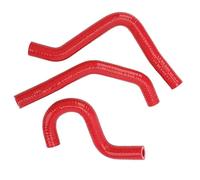 CHICIRIS 3Pcs Motorcycle Silicone Radiator Hose Thickened 3 Layer Coolant Pipe High Temperature Resistant Reducing Easy Install for CR80R 1998 to 2002 CR85R 2003 to 2007 (Red)